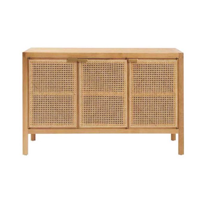 CABI-0001-01 Sungkai Wood Rattan Cabinet CABI-0001 - Image 1