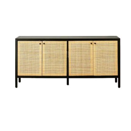 Teakwood Rattan Cabinet CABI-0002