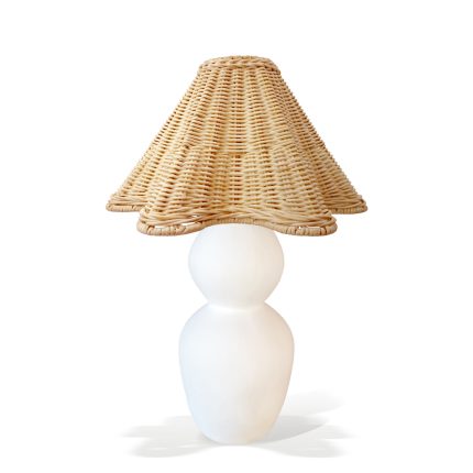 Scalloped Rattan Table Lamp LSTA-0001