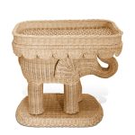 Scalloped Rattan Elephant Side Table TASI-0023 - Image 2